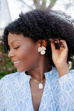 Load image into Gallery viewer, Bell Acrylic Flower Earring- WS: Orange
