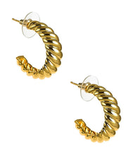 Load image into Gallery viewer, Francesca Hoop Earring - Belle of the Ball - 18k Plated Gold - WS: Post