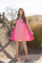 Load image into Gallery viewer, Rose/Fushia Color Block Mini Dress