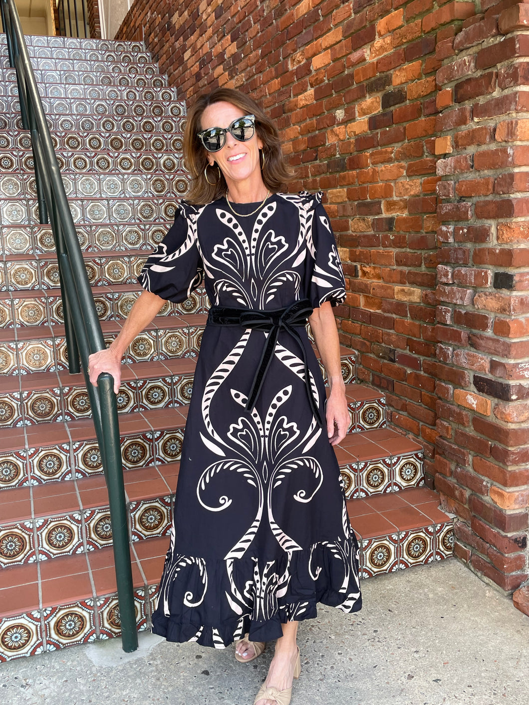 Antonia Fountain Black Dress