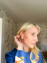 Load image into Gallery viewer, Kennedy Earrings -Rhinestone and Pearl - 18K Plated-Kristin Kennedy Collection  -  WS: Gold