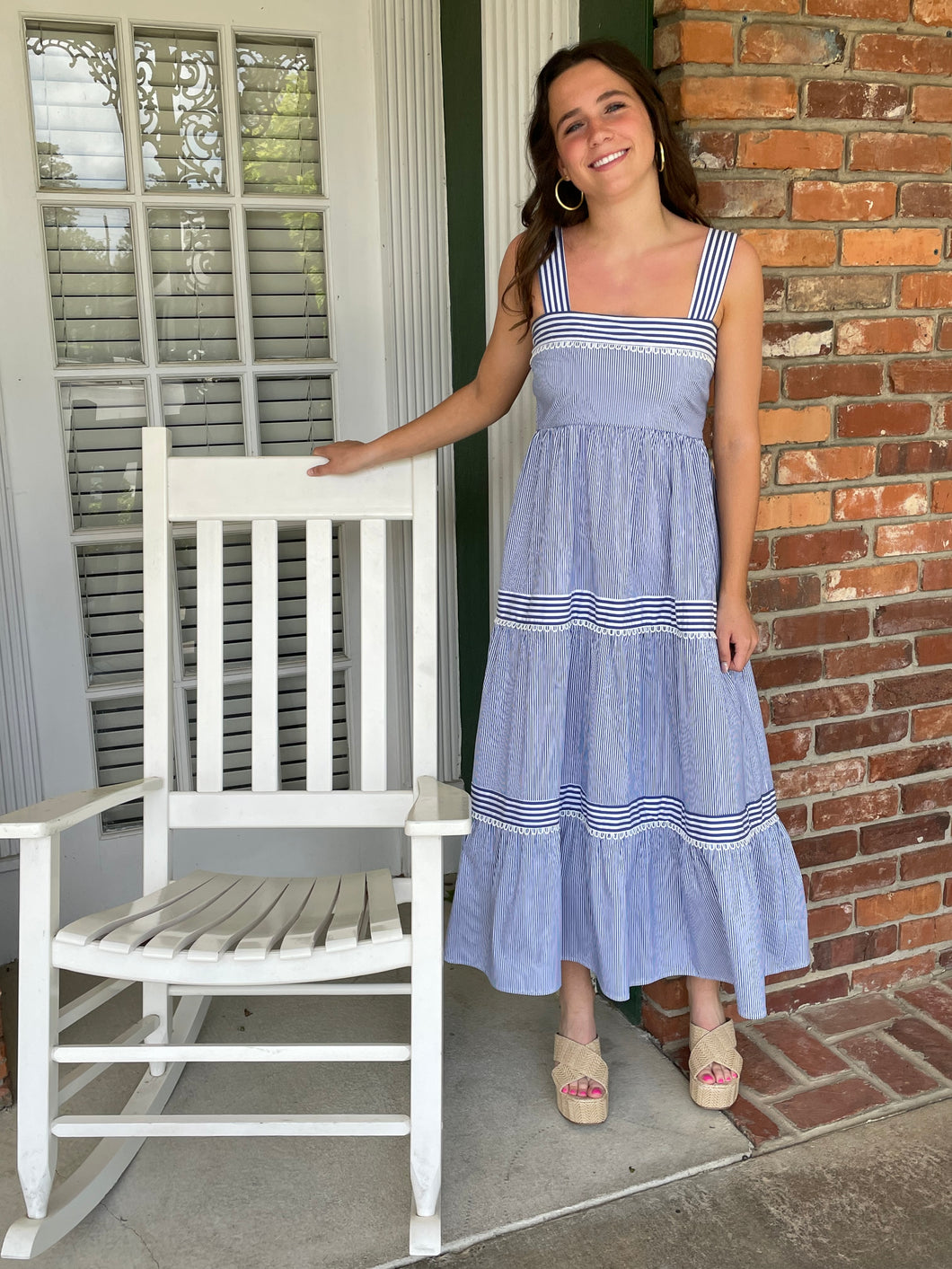 Maui Dress Navy White