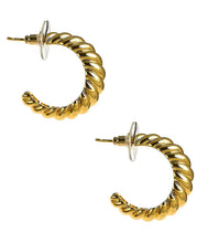 Load image into Gallery viewer, Francesca Hoop Earring - Belle of the Ball - 18k Plated Gold - WS: Post