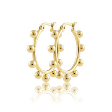 Load image into Gallery viewer, Erin Studded Hoops - Small
