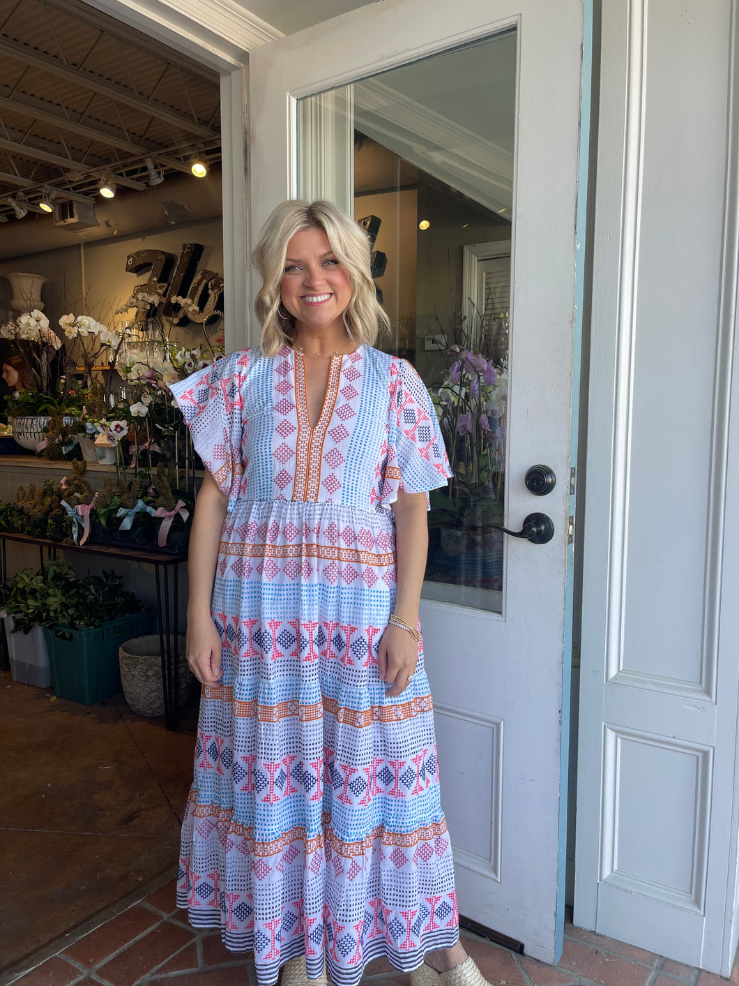 Flirty V-Neck Maxi