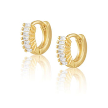 Load image into Gallery viewer, Viola Cz Huggie: Gold