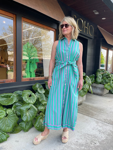 Ellis Palm Beach Stripe Dress
