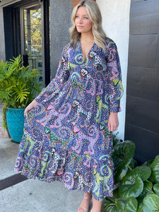 Tie Back Maxi Dress Purple Capuchin