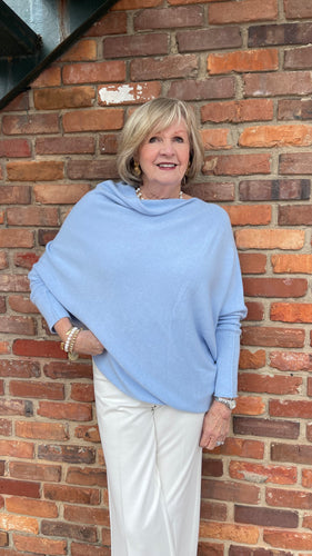 Asymmetrical Sweater Sky Blue