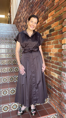 Rocky Dress Micro Satin Chocolate