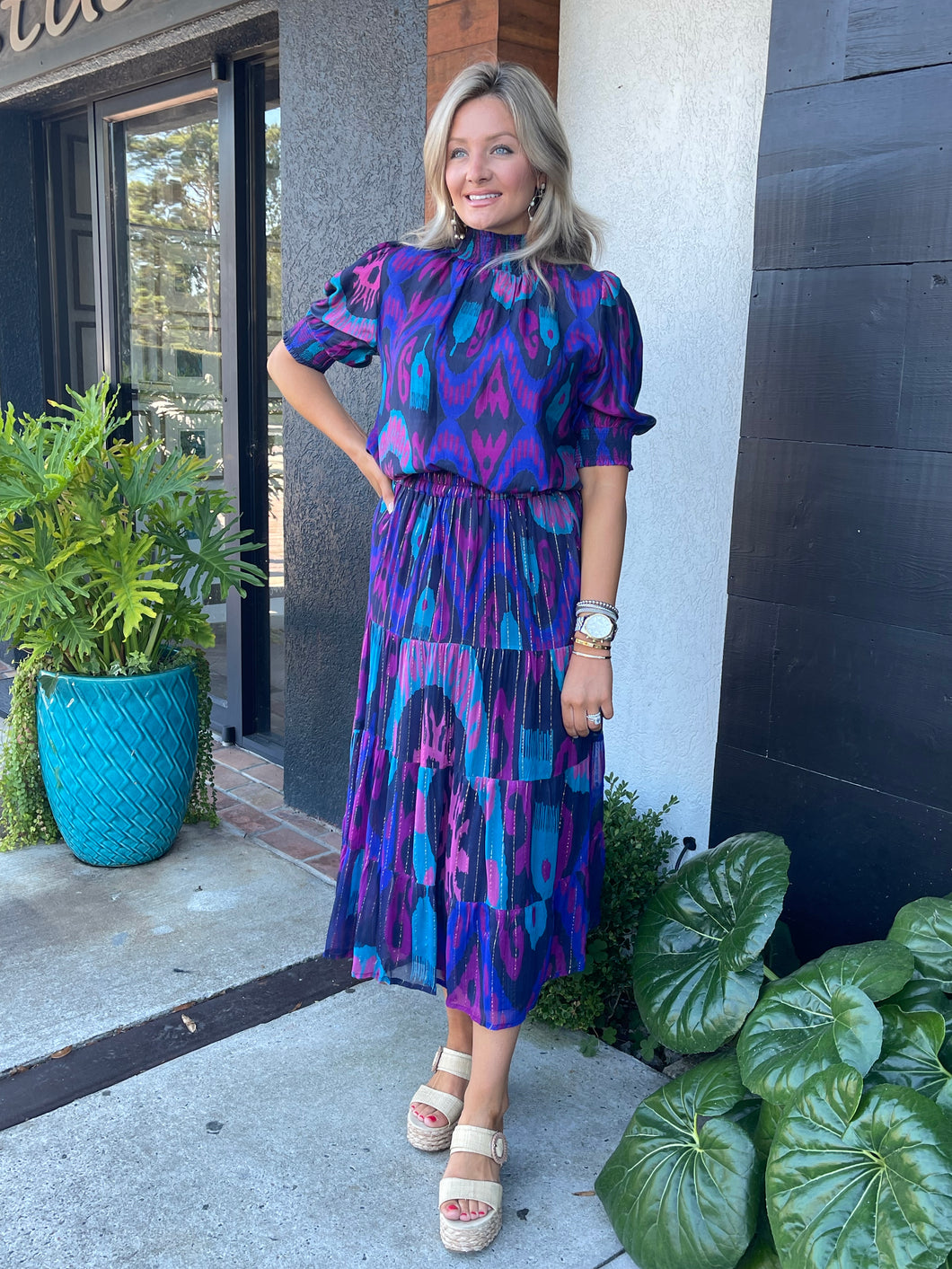 Multi Breakers Maxi Skirt