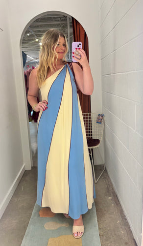 One Shoulder Maxi Dress
