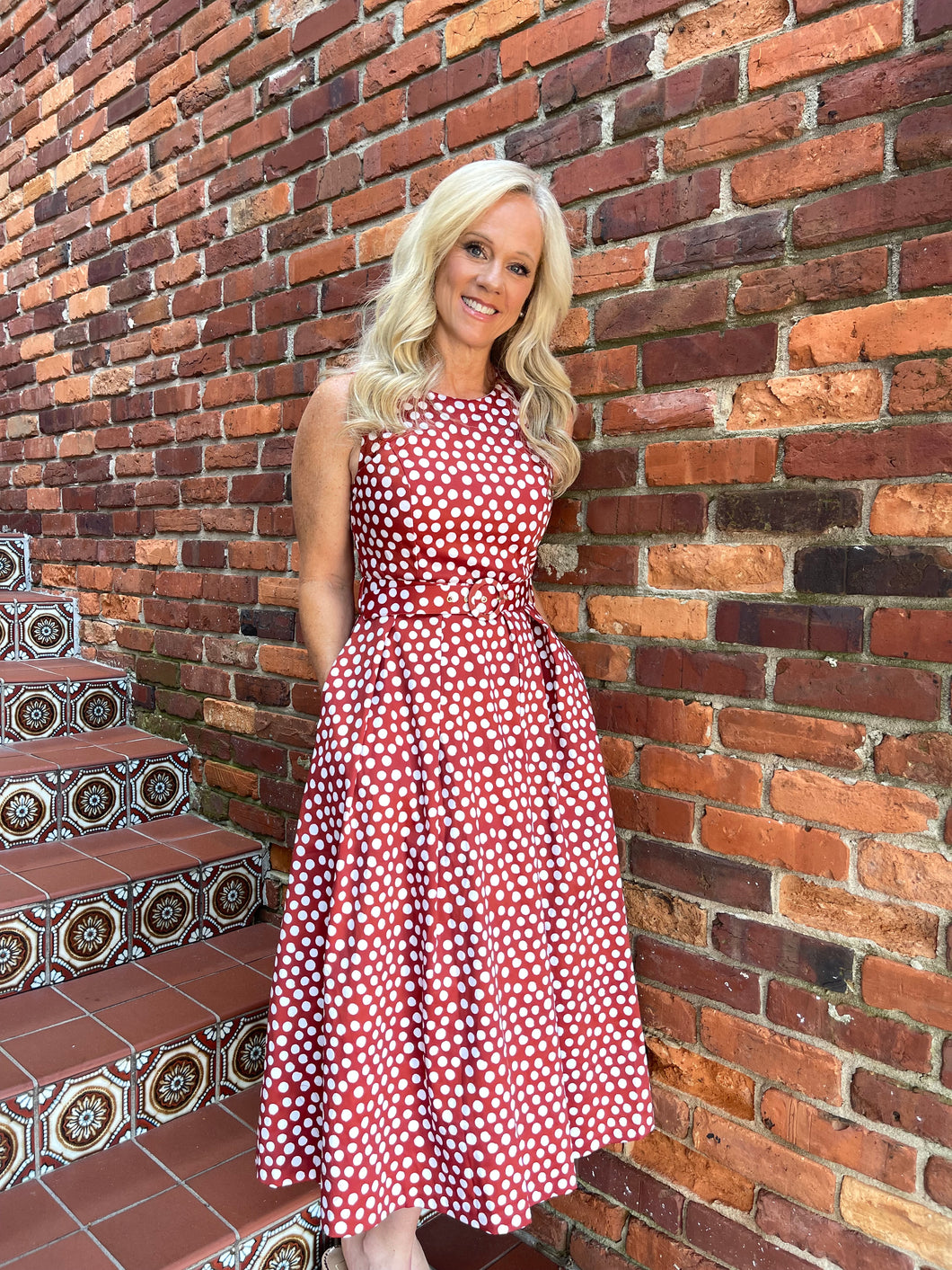 Ava Spot On Midi Dress