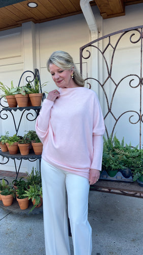 Asymmetrical Sweater Baby Pink