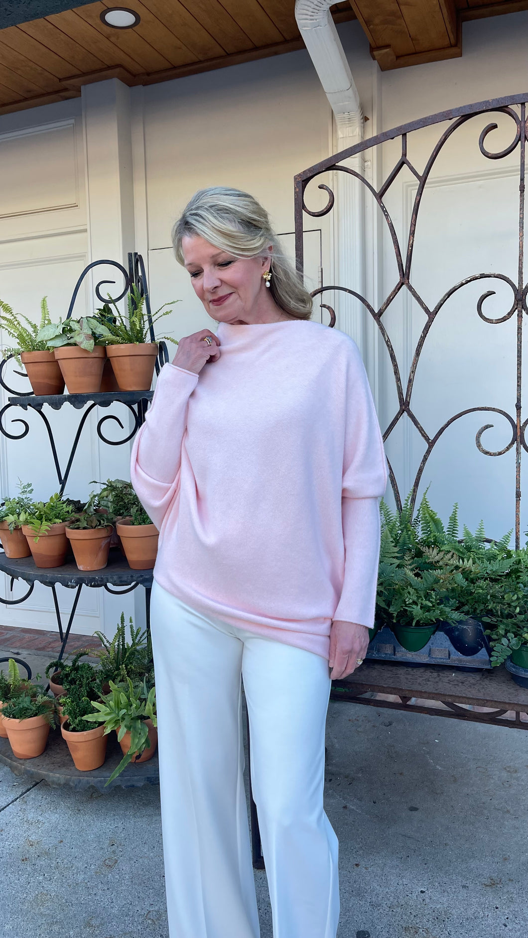 Asymmetrical Sweater Baby Pink