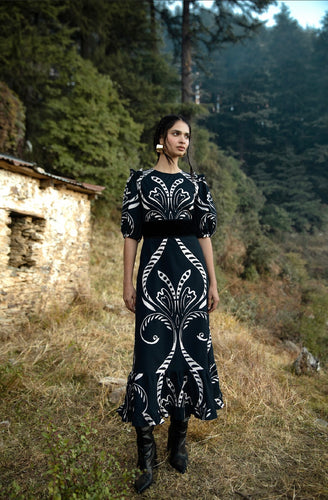 Antonia Fountain Black Dress