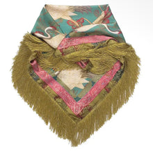 Load image into Gallery viewer, Fringed Crane Print Scarf