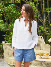 Load image into Gallery viewer, Gabi Popover White Linen Shirt