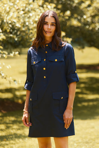 Rory Navy Shirtdress
