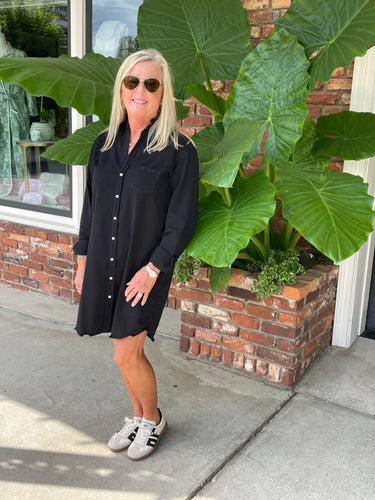 Classic Blackout Shirtdress