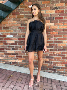 Black Strapless Mini