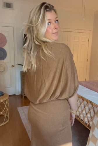 Cape Layered Sweater Dress