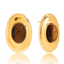 Load image into Gallery viewer, Sedona Tiger Eye Oval Studs