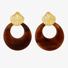 Load image into Gallery viewer, Kenle Shell Earring-Brown