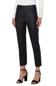 Kennedy High Rise Crop Coated Black